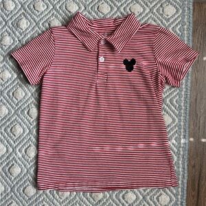 Mouse Black and White Striped Polo | 5